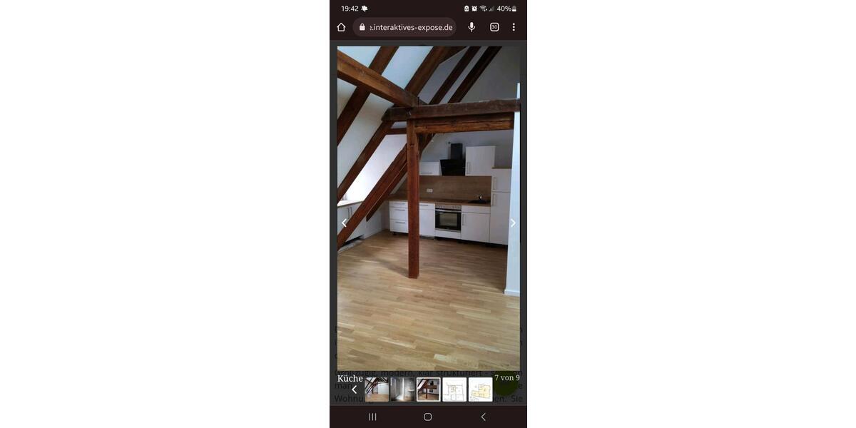 Dachgeschoßwohnung Apolda - 2 Zimmer, 61 m&sup2;, 740&euro; | Angebot:26665310