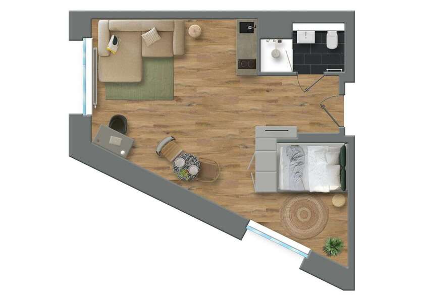 Wohnen auf Zeit in Münster 1.609 € 1 zimmer