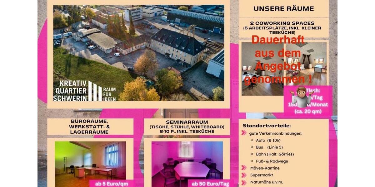 Gewerbeobjekt Schwerin Gartenstadt - 120&euro; | Angebot:26549705