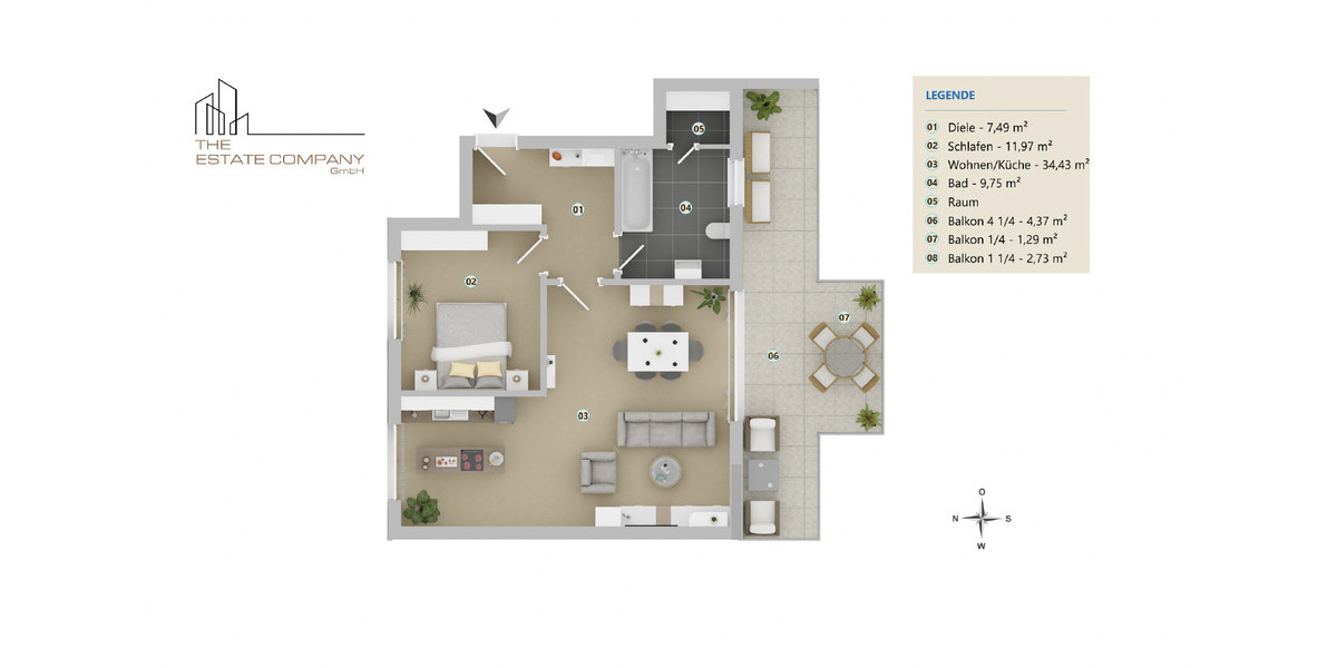 Dachgeschoßwohnung Gifhorn - 2 Zimmer, 79 m&sup2;, 1.100&euro; | Angebot:25718004