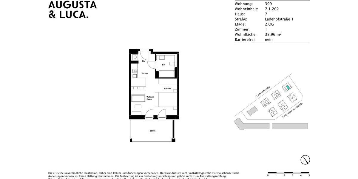 Charmante 1-Zimmer-Wohnung mit EBK 1 zimmer