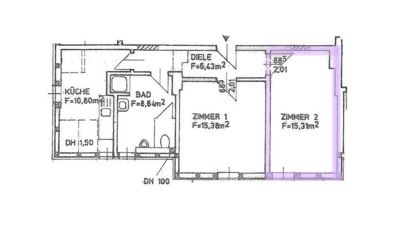 Etagenwohnung Wernigerode - 1 Zimmer, 28 m&sup2;, 280&euro; | Angebot:26004742