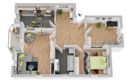 Wohnung Hainichen - 3 Zimmer, 67 m&sup2;, 420&euro; | Angebot:25150195