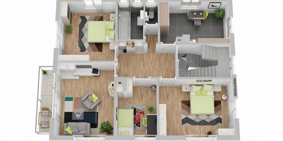 Lichtdurchflutete 4-Zimmer-Wohnung mit Balkon in Rottweil - Etagenwohnung Rottweil | Angebot:25126613