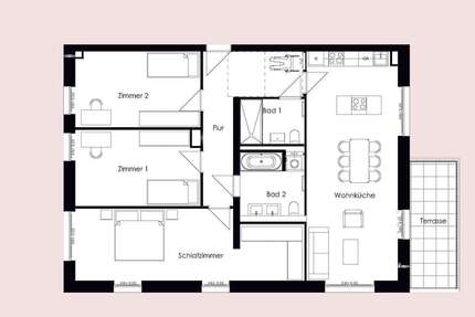 Wohnung Bruchsal - 4 Zimmer, 121 m&sup2;, 1.567&euro; | Angebot:22528174