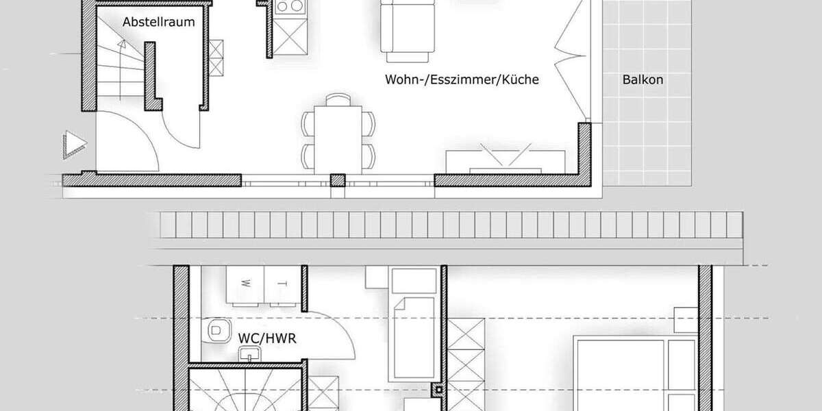 Etagenwohnung Mannheim Hochstätt - 3 Zimmer, 69 m&sup2;, 1.065&euro; | Angebot:26309593