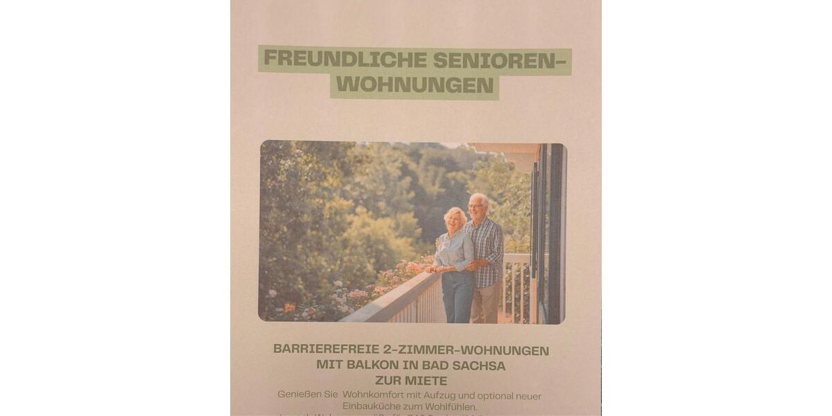 Erdgeschoßwohnung Ellrich - 1 Zimmer, 55 m&sup2;, 450&euro; | Angebot:26382582
