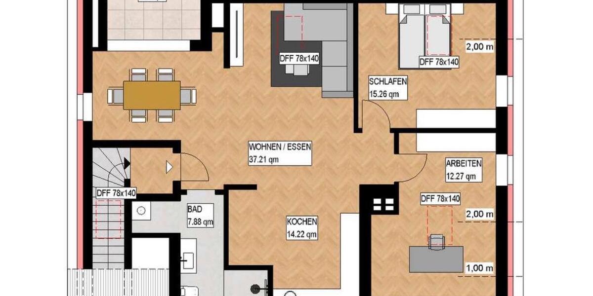 Hochwertig kernsanierte 3-Zimmer Wohnung mit Dachterrasse 3 zimmer