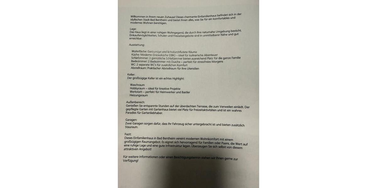 Einfamilienhaus Bad Bentheim - 5 Zimmer, 155 m&sup2;, 1.300&euro; | Angebot:26225578