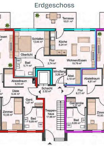 Erdgeschoßwohnung Bredstedt - 2 Zimmer, 59 m&sup2;, 708&euro; | Angebot:26031592
