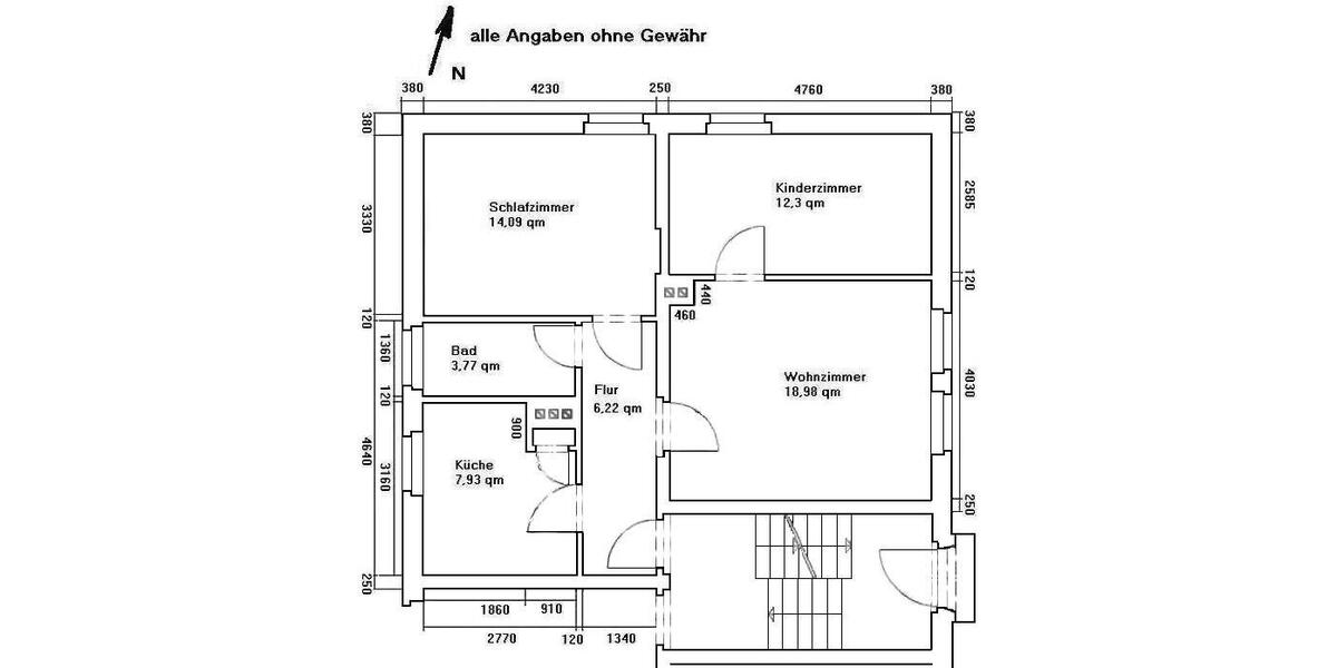 Erdgeschoßwohnung Braunsbedra - 3 Zimmer, 63 m&sup2;, 380&euro; | Angebot:26335770