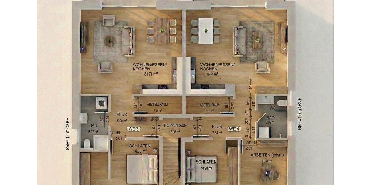 Etagenwohnung Tostedt - 2 Zimmer, 68 m&sup2;, 933&euro; | Angebot:24779331