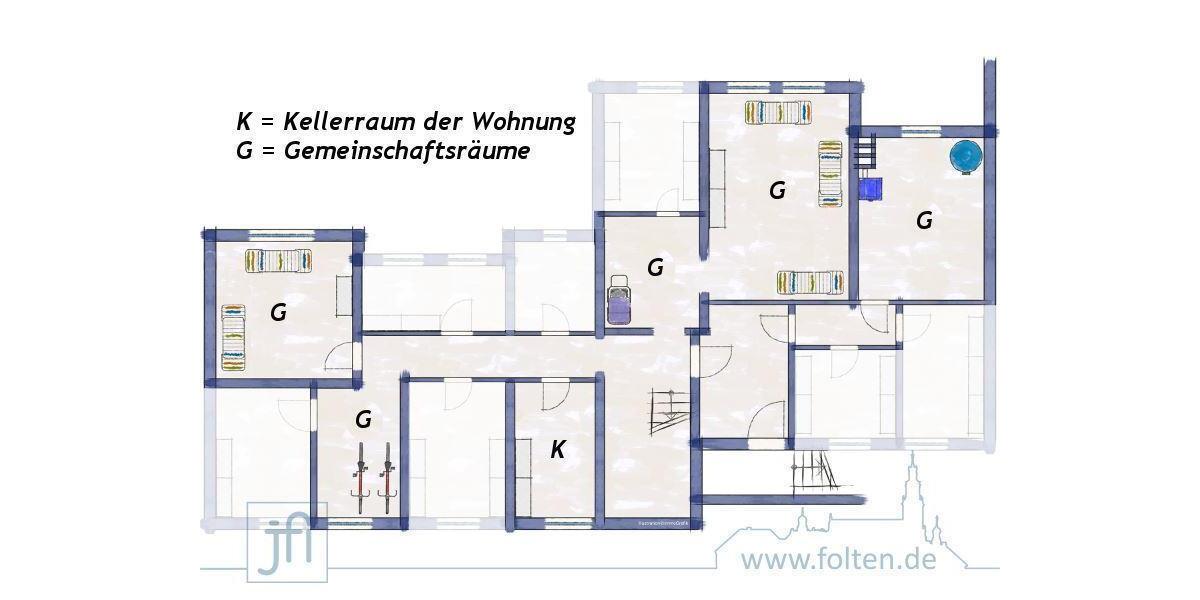 Erdgeschoßwohnung Emden Tholenswehr - 4 Zimmer, 82 m&sup2;, 575&euro; | Angebot:25988193