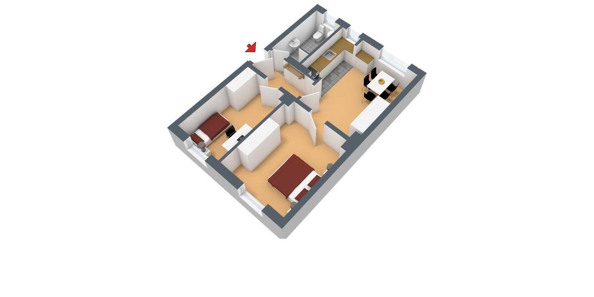 Erdgeschoßwohnung Wuppertal Gemarkung Langerfeld - 2 Zimmer, 50 m&sup2;, 469&euro; | Angebot:25868103