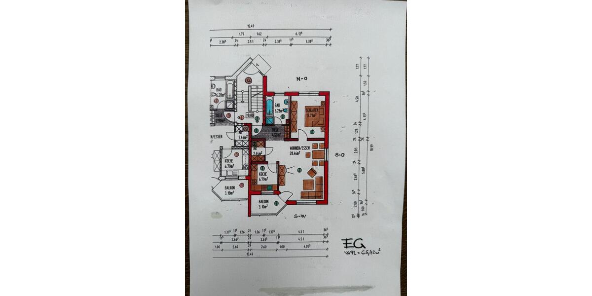Hochparterre Kehl - 2 Zimmer, 66 m&sup2;, 990&euro; | Angebot:25145561