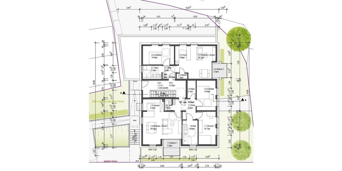 Etagenwohnung Pfedelbach - 3 Zimmer, 93 m&sup2;, 1.050&euro; | Angebot:26034151
