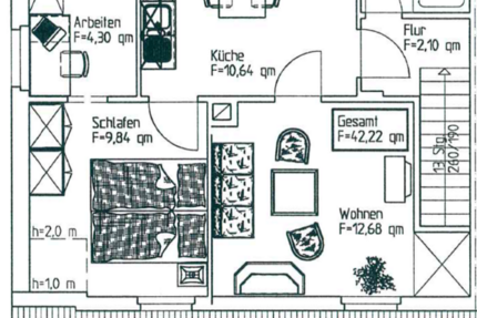 Wohnung Mügeln - 2 Zimmer, 42 m&sup2;, 260&euro; | Angebot:25798411