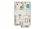 Erdgeschoßwohnung Niederkassel - 3.5 Zimmer, 70 m&sup2;, 763&euro; | Angebot:26656394
