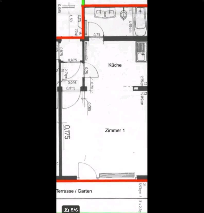 1-Zimmer-Wohnung mit Seeblick in Litzelstetten für Student*in