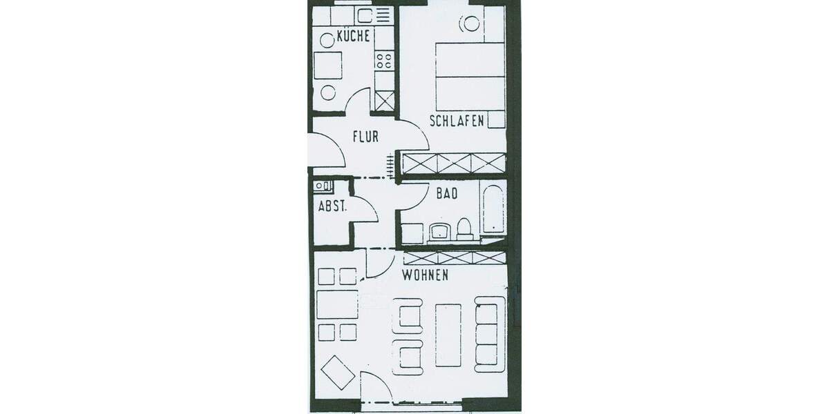 Etagenwohnung Kuhfelde - 2 Zimmer, 55 m&sup2;, 305&euro; | Angebot:25707310