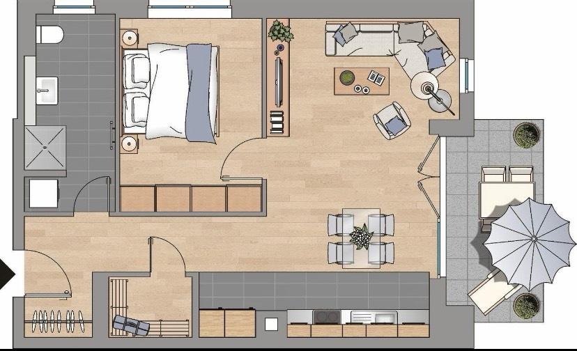 Erdgeschoßwohnung Mainz Bretzenheim - 1.5 Zimmer, 60 m&sup2;, 1.480&euro; | Angebot:24589178