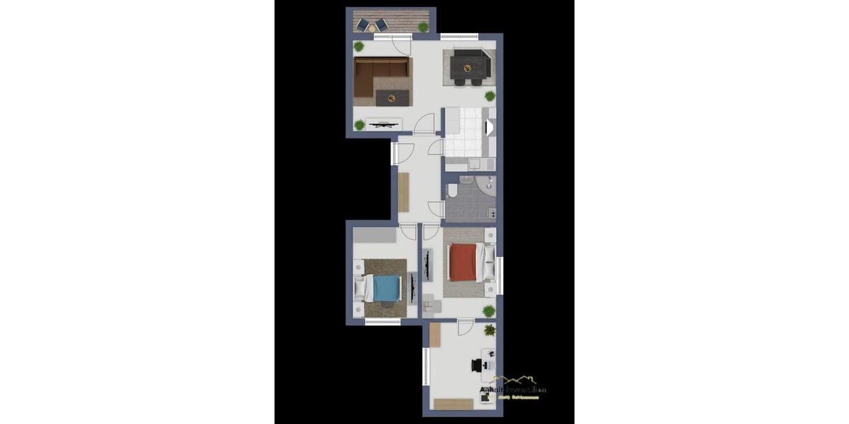 Etagenwohnung Sandersdorf-Brehna Brehna - 4 Zimmer, 65 m&sup2;, 485&euro; | Angebot:22159785