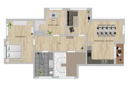 Sehr schöne, helle Wohnung im 1. OG eines Zweifamilienhaus 3 zimmer