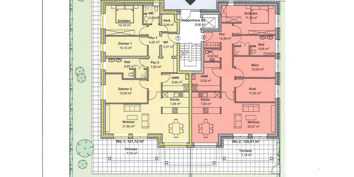 Erdgeschoßwohnung Vechta - 4 Zimmer, 121 m&sup2;, 1.250&euro; | Angebot:25998988
