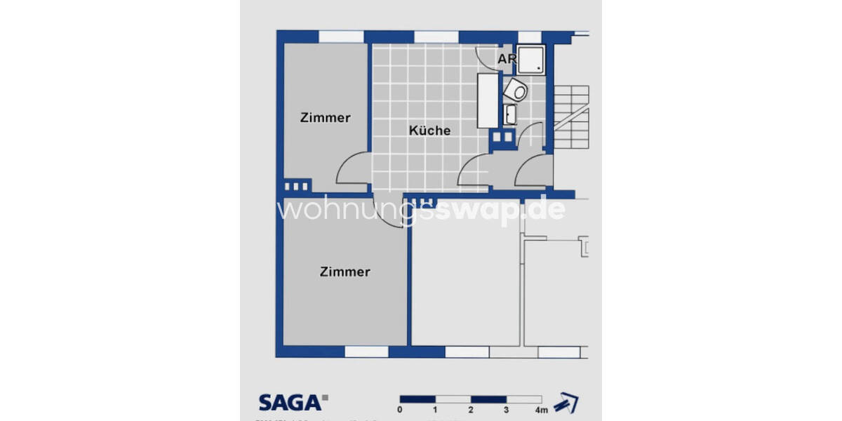Etagenwohnung Hamburg Harburg - 2 Zimmer, 45 m&sup2;, 378&euro; | Angebot:26185185
