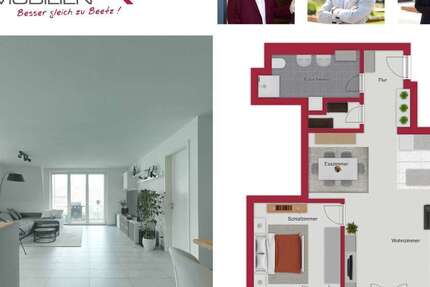 Wohnung zum Mieten in Sinsheim 840 € 82 m² 2 zimmer