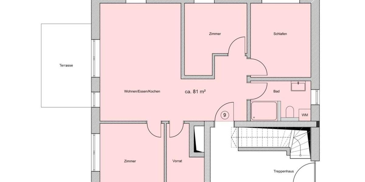 Erdgeschoßwohnung Pfofeld - 3 Zimmer, 80 m&sup2;, 1.090&euro; | Angebot:24371644