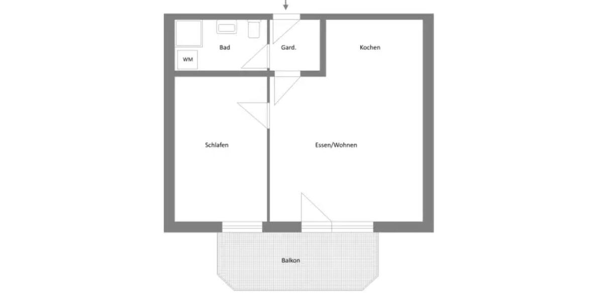 Dachgeschoßwohnung Ellhofen - 2 Zimmer, 39 m&sup2;, 750&euro; | Angebot:25638370