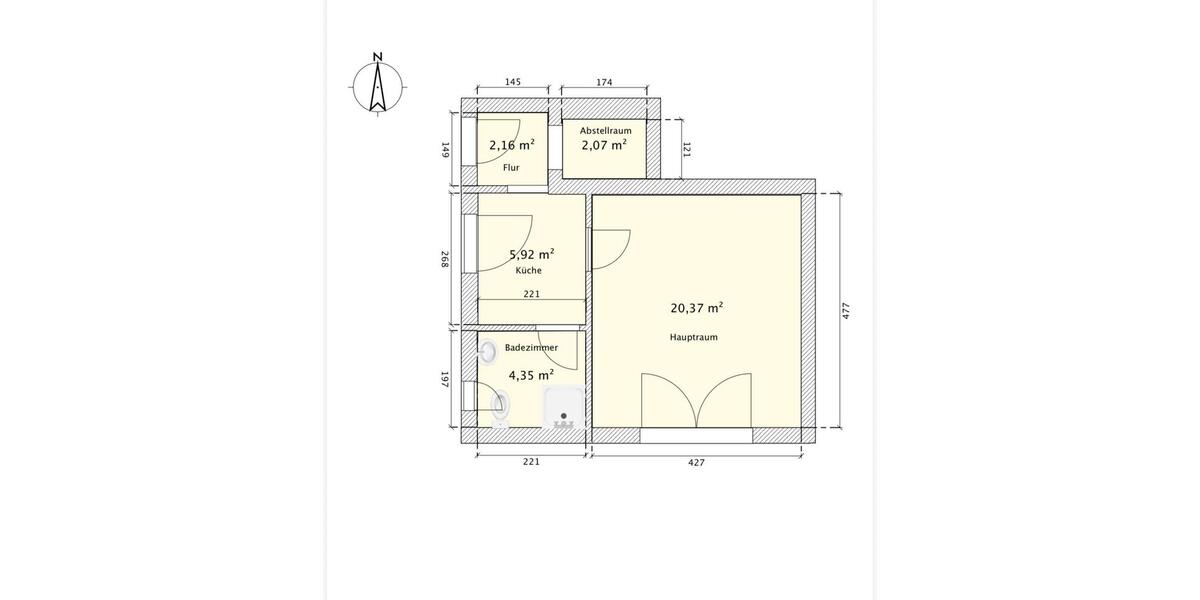 Erdgeschoßwohnung Stegaurach - 1 Zimmer, 35 m&sup2;, 450&euro; | Angebot:26670273