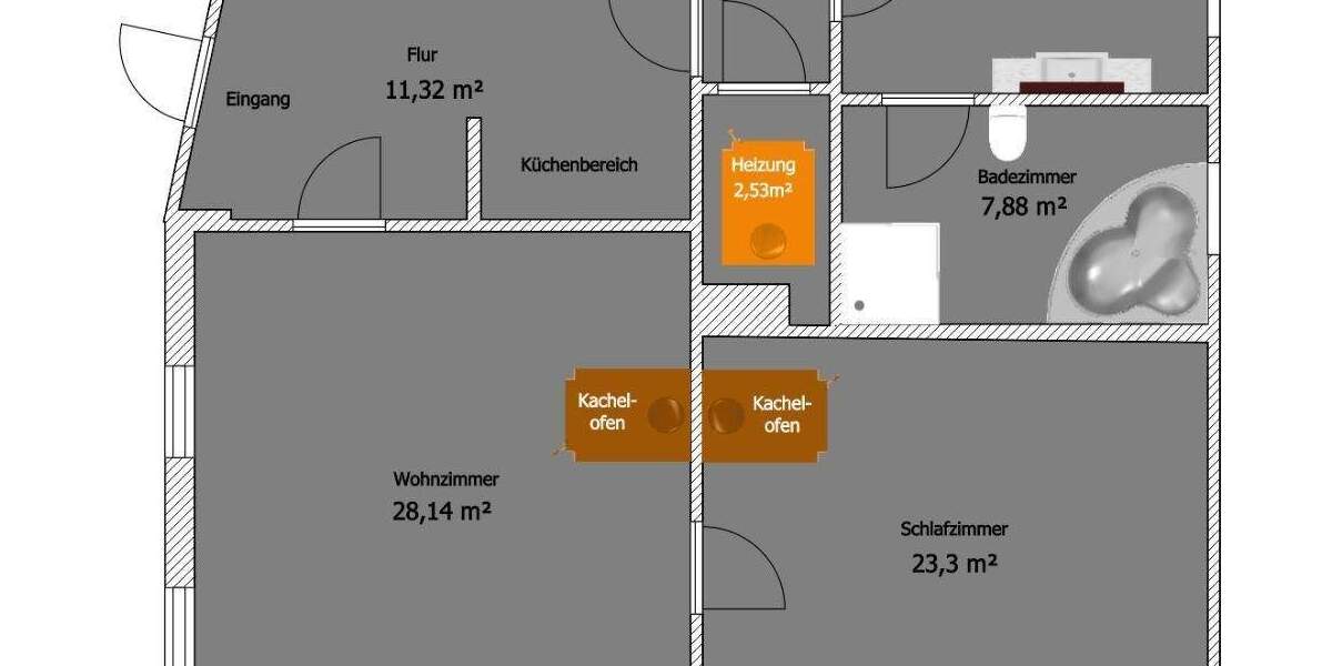 Etagenwohnung Mühlberg - 2 Zimmer, 81 m&sup2;, 510&euro; | Angebot:25692157