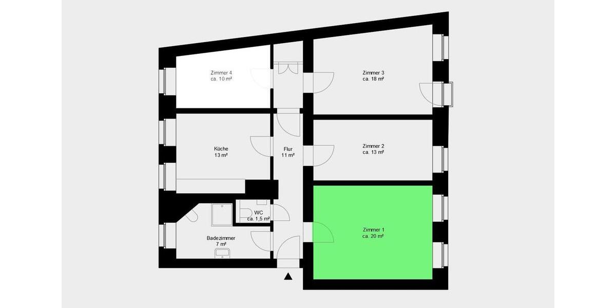 Wohnen auf Zeit Berlin Pankow - 1 Zimmer, 90 m&sup2;, 680&euro; | Angebot:26698458