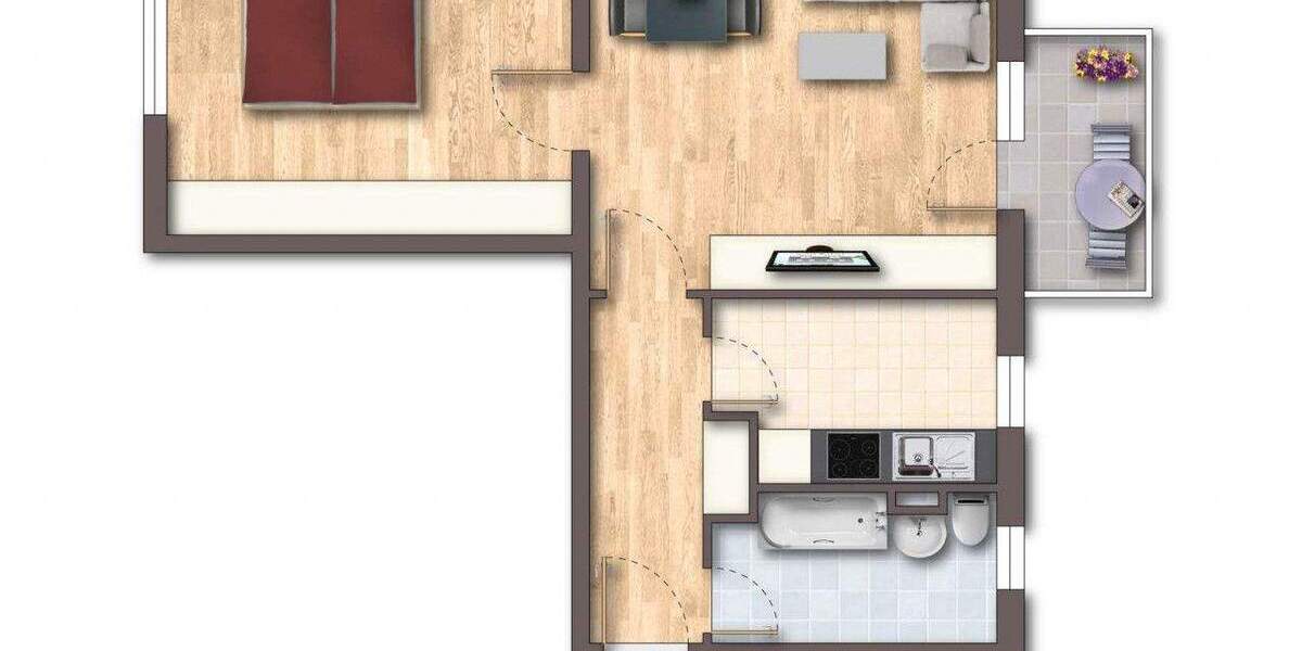 Etagenwohnung Braunsbedra Neumark - 2 Zimmer, 50 m&sup2;, 301&euro; | Angebot:25675833