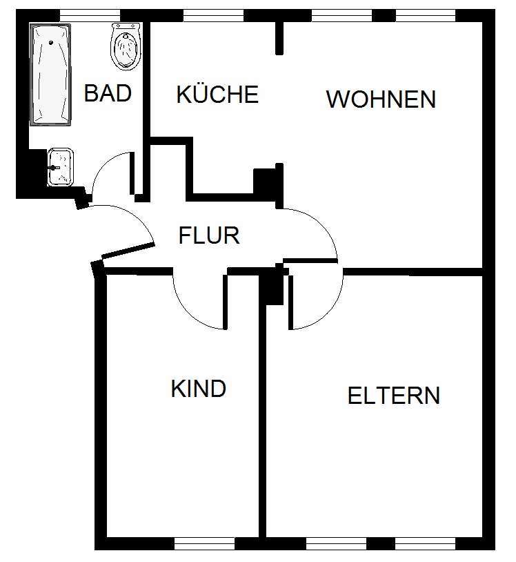 Wohnung zum Mieten in Gelsenkirchen 399 € 51.49 m² 2 zimmer