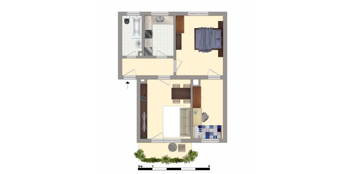 Erdgeschoßwohnung Lanitz-Hassel-Tal Tal - 3 Zimmer, 60 m&sup2;, 408&euro; | Angebot:25962106
