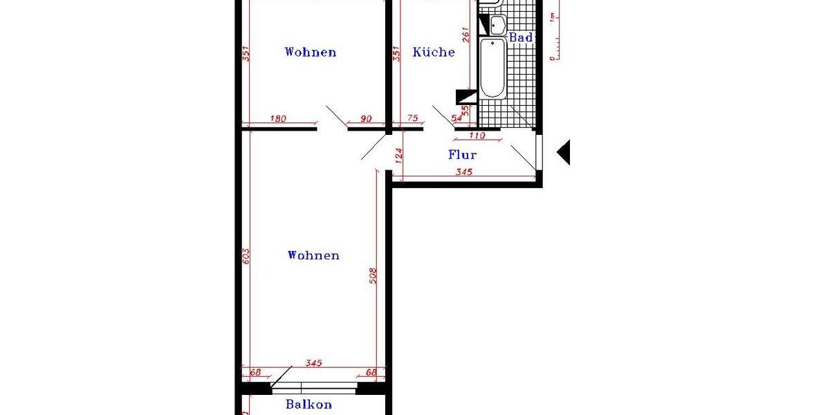 Etagenwohnung Thale - 2 Zimmer, 51 m&sup2;, 345&euro; | Angebot:26480716