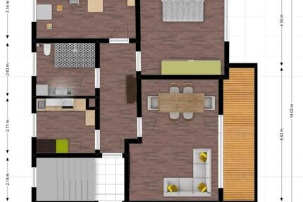 ruhige 3 Zimmer Wohnung Süd und Westbalkon eigener Gartenanteil 3 zimmer