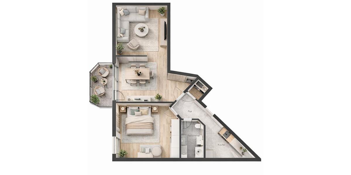 Etagenwohnung Premnitz - 2 Zimmer, 67 m&sup2;, 536&euro; | Angebot:26047581