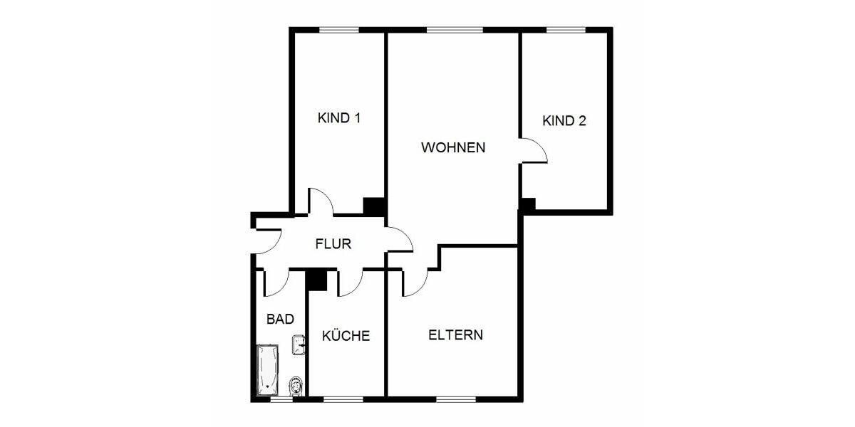 Etagenwohnung Erfurt Andreasvorstadt - 4 Zimmer, 68 m&sup2;, 720&euro; | Angebot:25882654