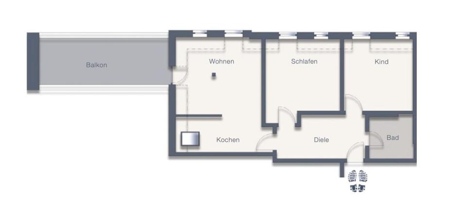 Dachgeschoßwohnung Grimma - 3 Zimmer, 83 m&sup2;, 996&euro; | Angebot:24765940