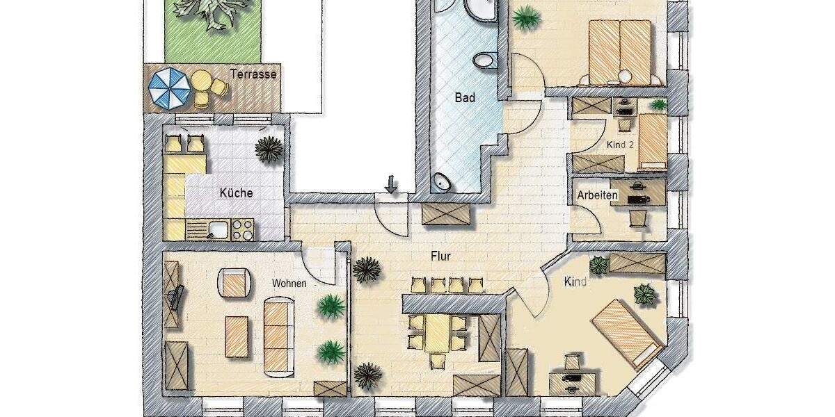 *FAMILIENDOMIZIL* 4,5 Raum Wohnung mit Terrasse «TC-RENT» 4 zimmer