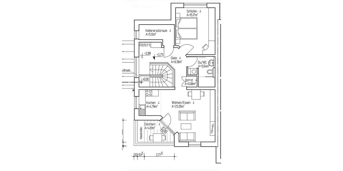 Etagenwohnung Niederzissen - 2 Zimmer, 60 m&sup2;, 324&euro; | Angebot:26277393
