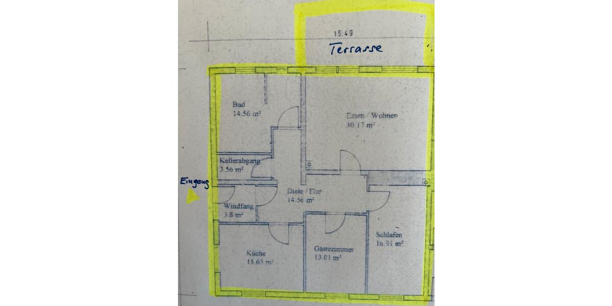 Erdgeschoßwohnung Schwandorf - 3 Zimmer, 108 m&sup2;, 1.200&euro; | Angebot:24837363