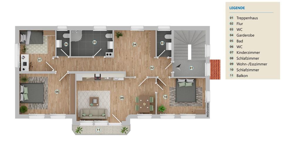 Etagenwohnung Großmehring - 4 Zimmer, 103 m&sup2;, 950&euro; | Angebot:24877159