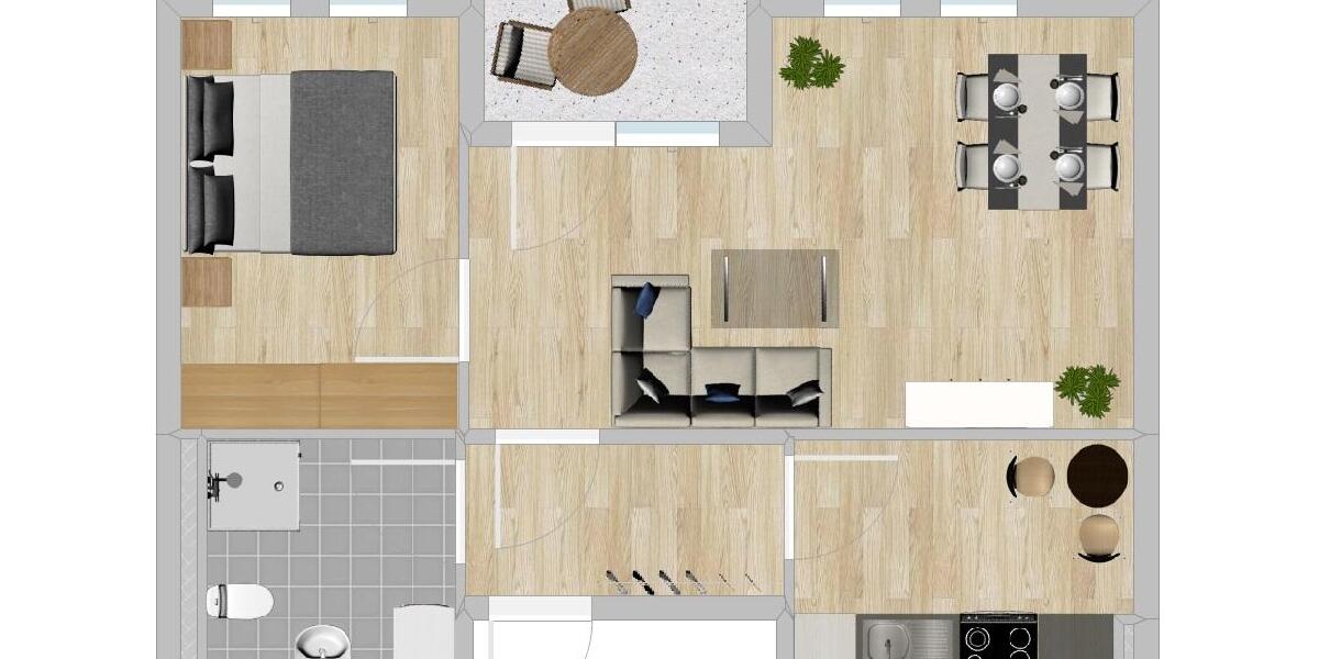 Etagenwohnung Riesa Canitz - 2 Zimmer, 52 m&sup2;, 417&euro; | Angebot:26637284