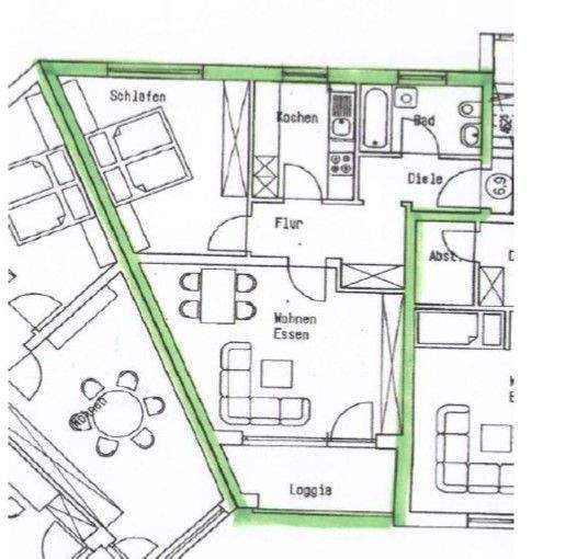 Etagenwohnung Altenstadt a.d.Waldnaab Altenstadt - 2 Zimmer, 61 m&sup2;, 470&euro; | Angebot:24708524