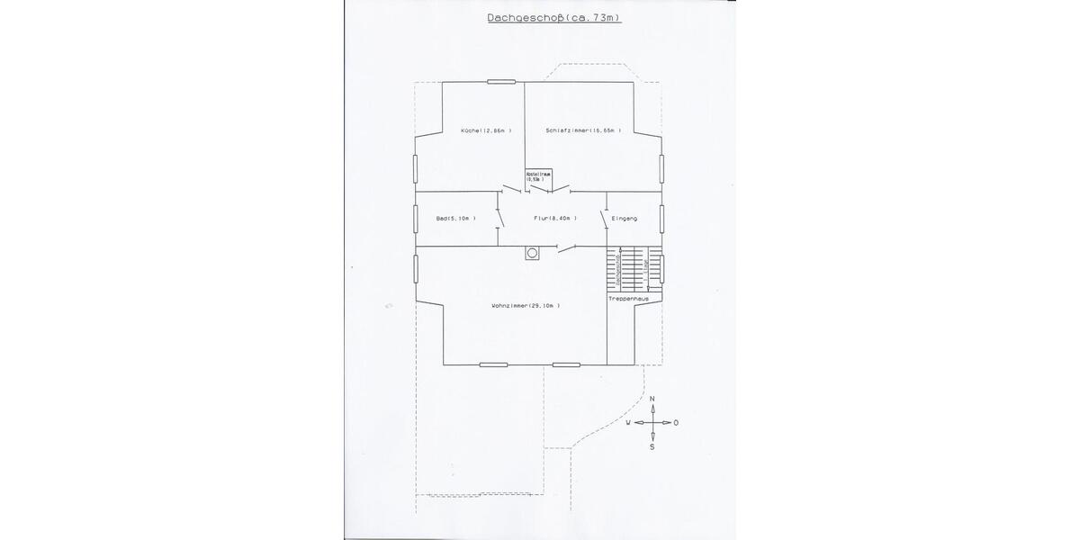 Dachgeschoßwohnung Lübbecke - 2 Zimmer, 73 m&sup2;, 540&euro; | Angebot:24463807